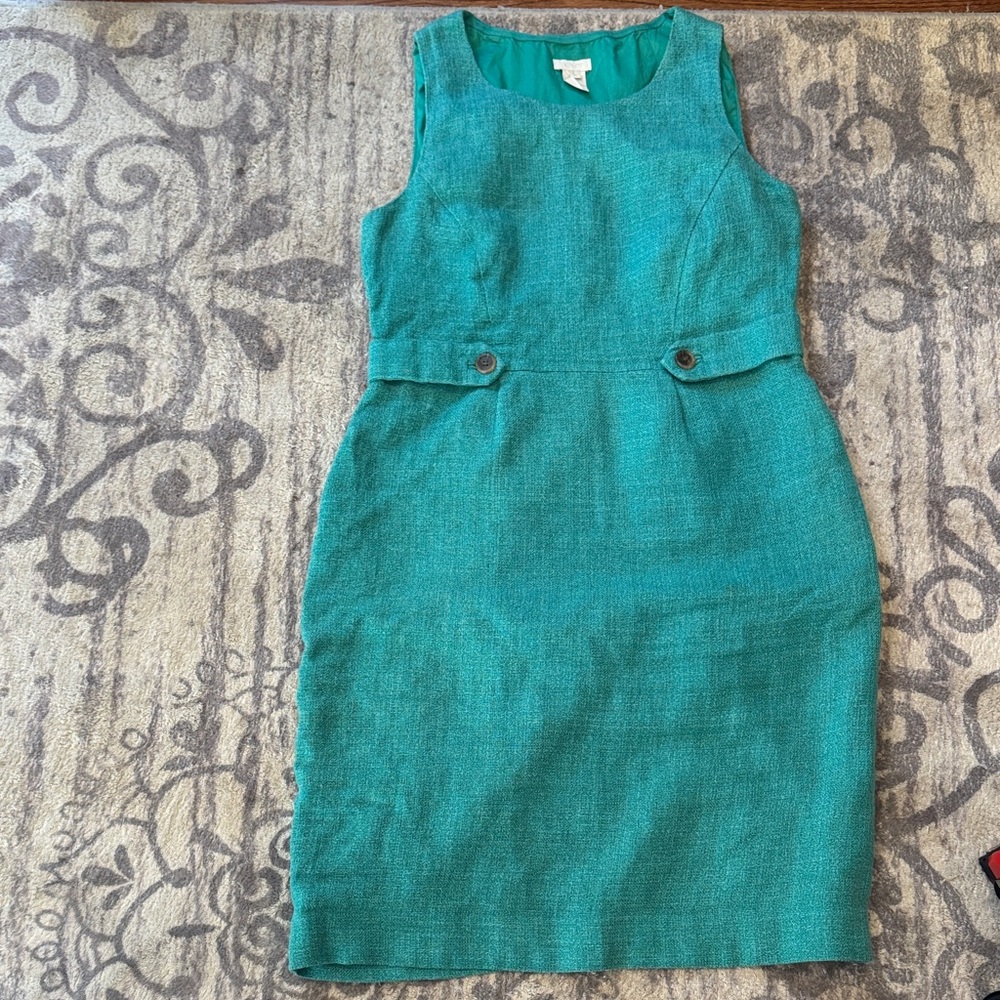 J. Crew Teal Midi Dress